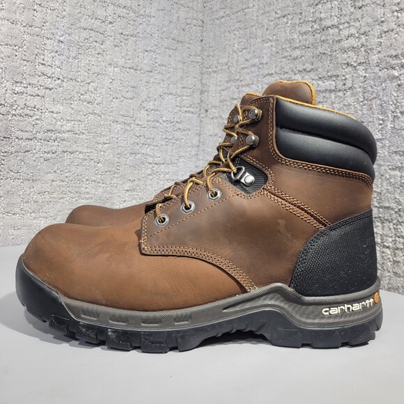 Carhartt Rugged Flex 6" Men's Size 12 Leather Composite Toe Work Boots CMF6366 - Picture 3 of 11